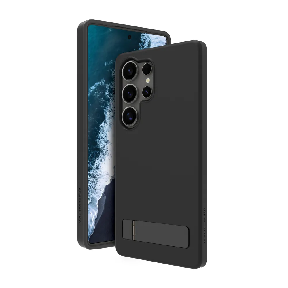 Funda para móvil dbramante1928 Iceland Pro Qi2 Kick Kunststoff Schwarz mit kabellosem Laden für Galaxy S25 Ultra
