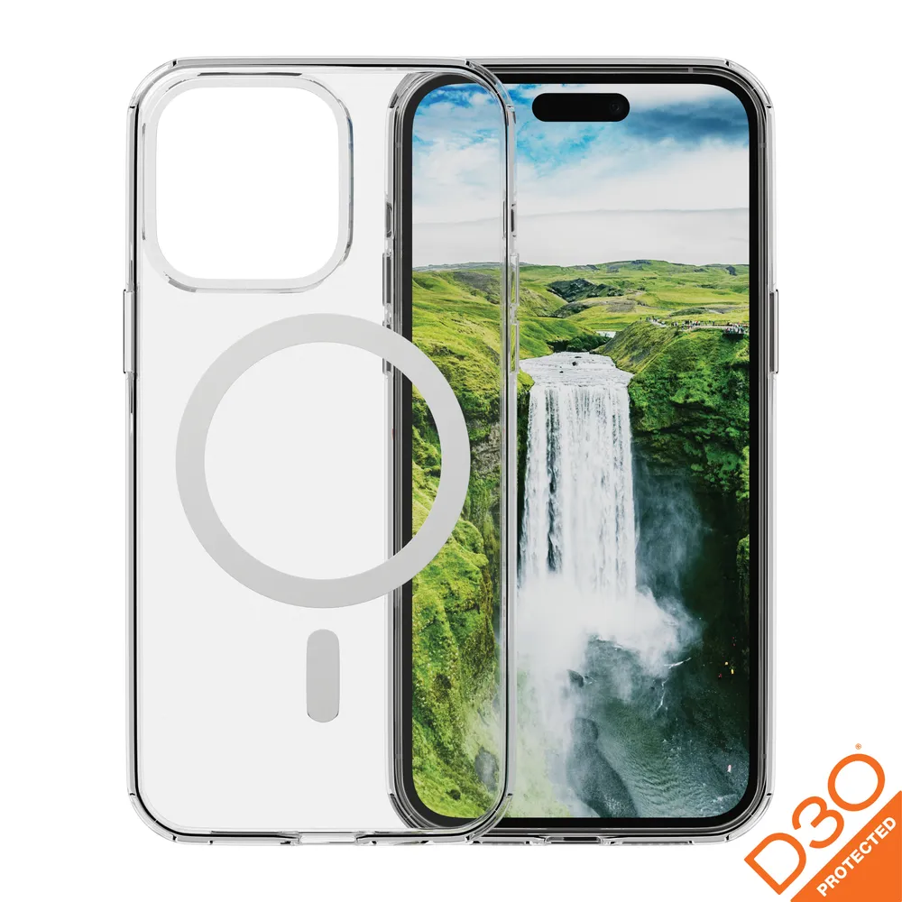 Funda para móvil dbramante1928 Iceland Ultra D3O MagSafe transparent weiß für iPhone 15 Pro