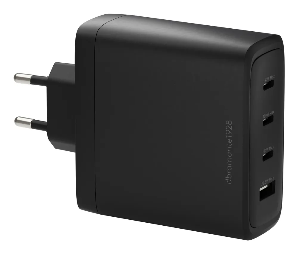 Ladegerät DBRAMANTE1928 CI14EUBL7231 140W 3 USB-C Ports Schnellladung Schwarz