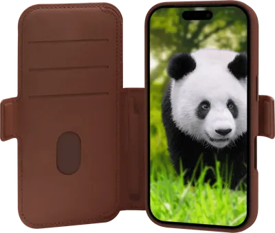 DBramante1928 Lynge iPhone 17 Pro Book Case Leder mit MagSafe Braun