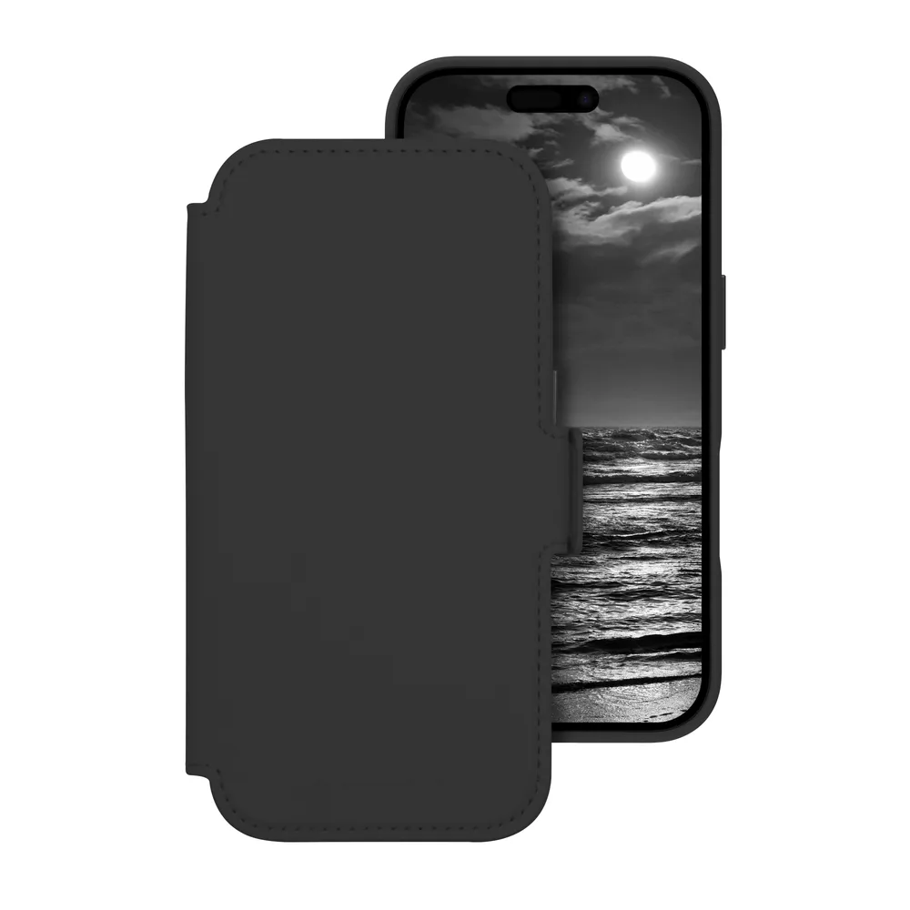 Handyhülle DBRAMANTE1928 Lynge MS ICON Folio Schwarz Magnetverschluss für iPhone 17