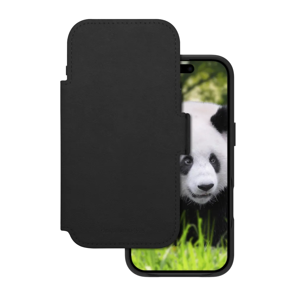 Funda para móvil DBRAMANTE1928 Lynge MS Folio Leder Schwarz Magnetisch für iPhone 17 Air
