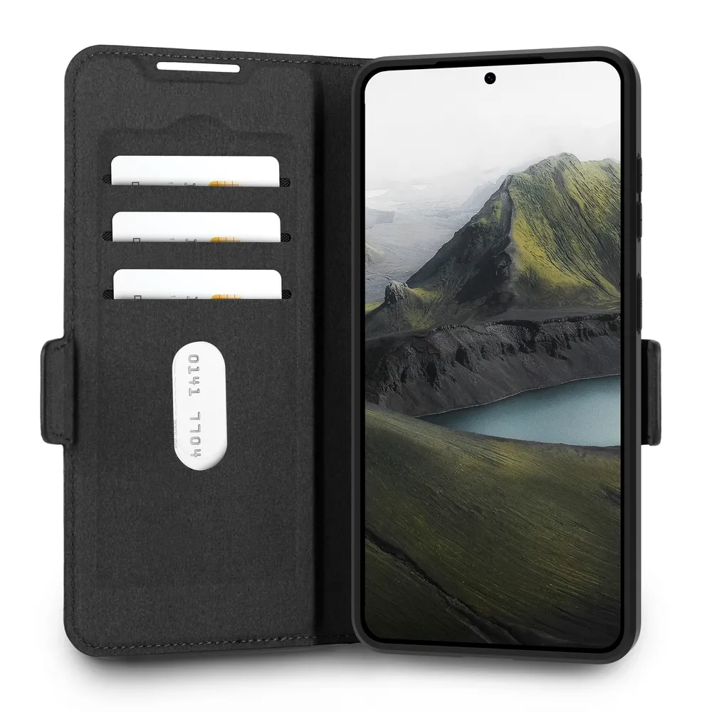 Handyhülle dbramante1928 Oslo Pro Wallet Case Recyceltes Kunststoff Schwarz für Samsung Galaxy S26