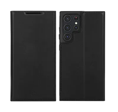 Funda para móvil dbramante1928 Oslo Folio veganes Leder Schwarz für Galaxy S22 Ultra
