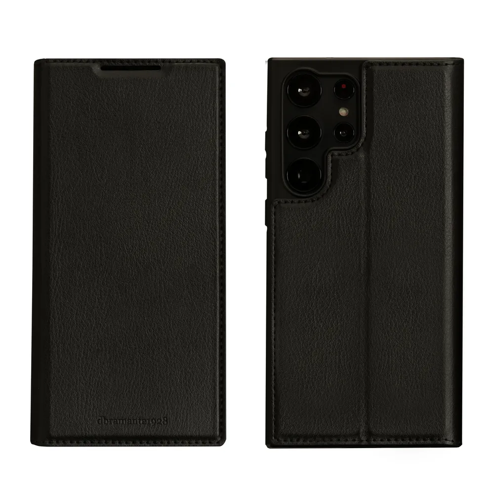 Funda para móvil dbramante1928 Oslo Folio veganes Leder Schwarz für Galaxy S23 Ultra