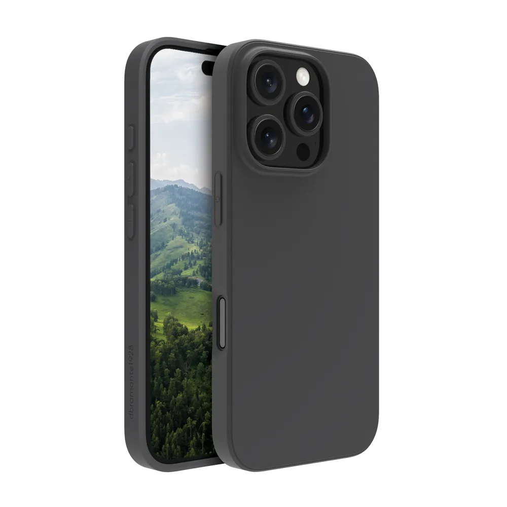 Handyhülle dbramante1928 Nuuk Cover schwarzer Kunststoff widerstandsfähig für iPhone 16 ProMax