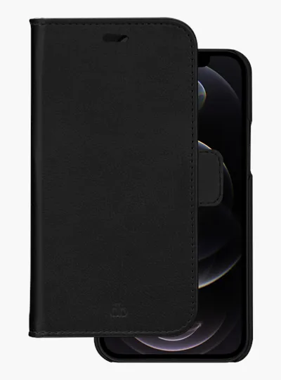 Handyhülle dbramante1928 Stockholm Brieftasche veganes Leder schwarz für iPhone 12/12 Pro