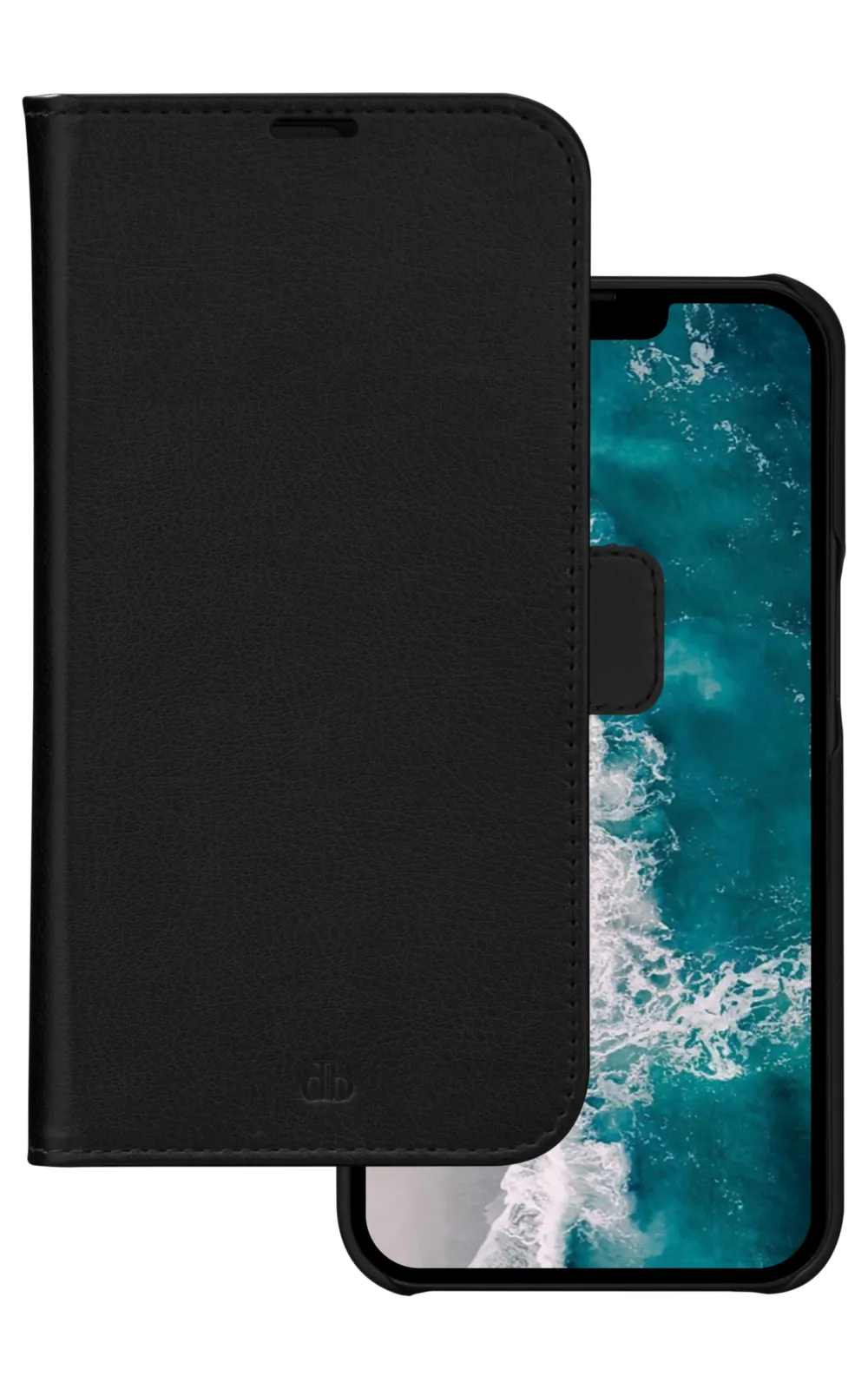 Funda para móvil dbramante1928 Stockholm Folio recycelter Kunststoff schwarz magnetisch für iPhone 14 Plus