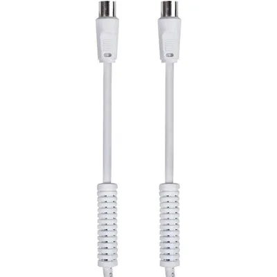 Antennenkabel DCU 303015 1,5m weiß mit Filtern Stecker/Buchse