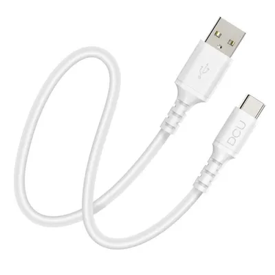 USB-Kabel DCU TECNOLOGIC 30402076 1m USB-A auf USB-C Silikon Weiß