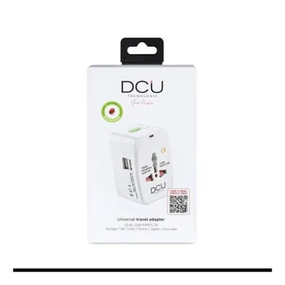 Reise-Adapter universell DCU Tecnologic 4 internationale Stecker 2 USB-Ports