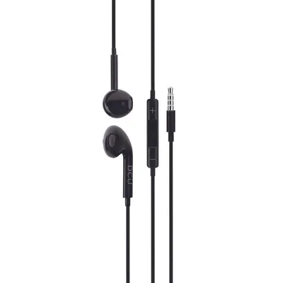 Auriculares DCU Tecnologic 34151001 con cable Jack para llamadas y música con micrófono y control de volumen negro