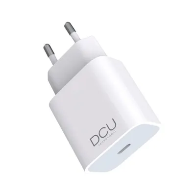 DCU Tecnologic Weißes Ladegerät USB-C Schnellladung 20 W
