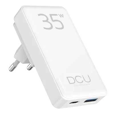 Ladegerät DCU Advance Tecnologic 37500135 GaN Faltbar 35W USB-C/USB-A Weiß
