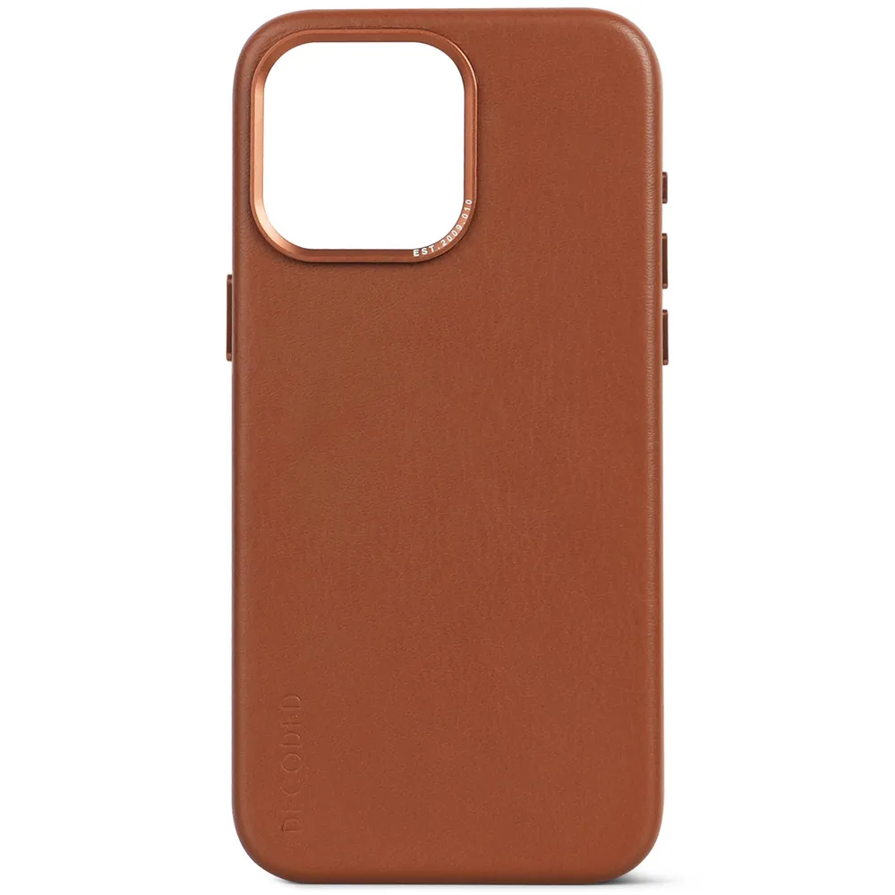 Decoded Leder Wallet mit MagSafe für iPhone 15 Pro Max, Braun, Leder