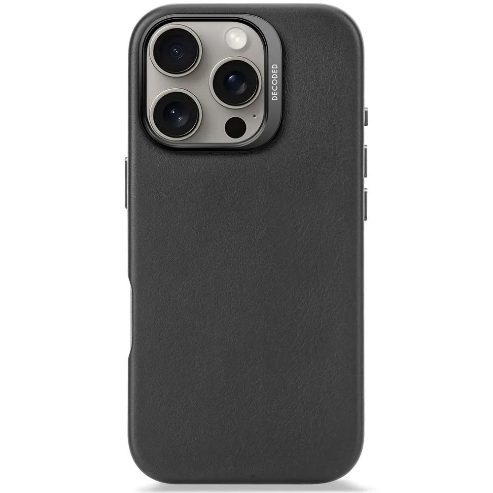 Decoded Leder Case für iPhone 16 Pro Max, Schwarz