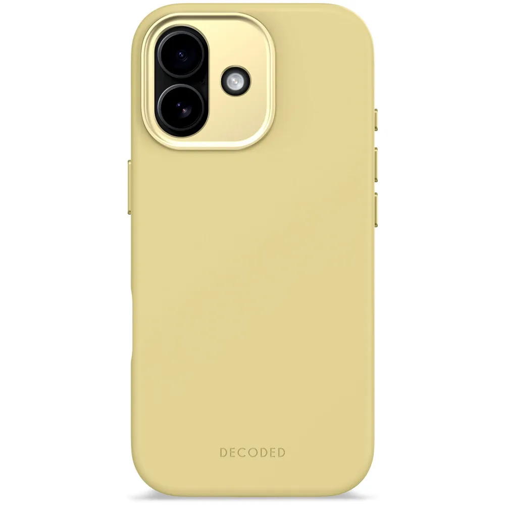 Decoded AntiMicrobial iPhone 17 Silikon Case mit MagSafe, Gelb