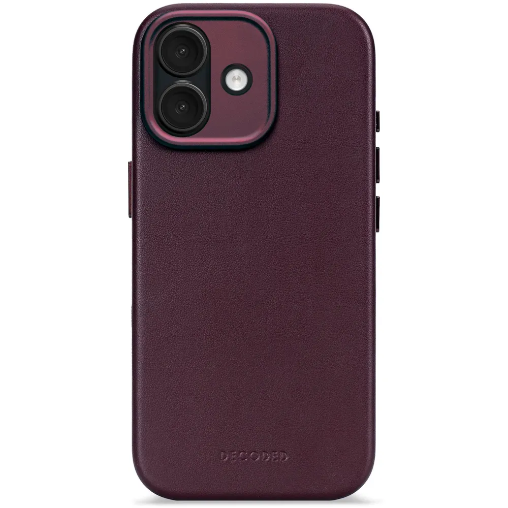 Decoded iPhone 17 Leder Case mit MagSafe, Weinrot