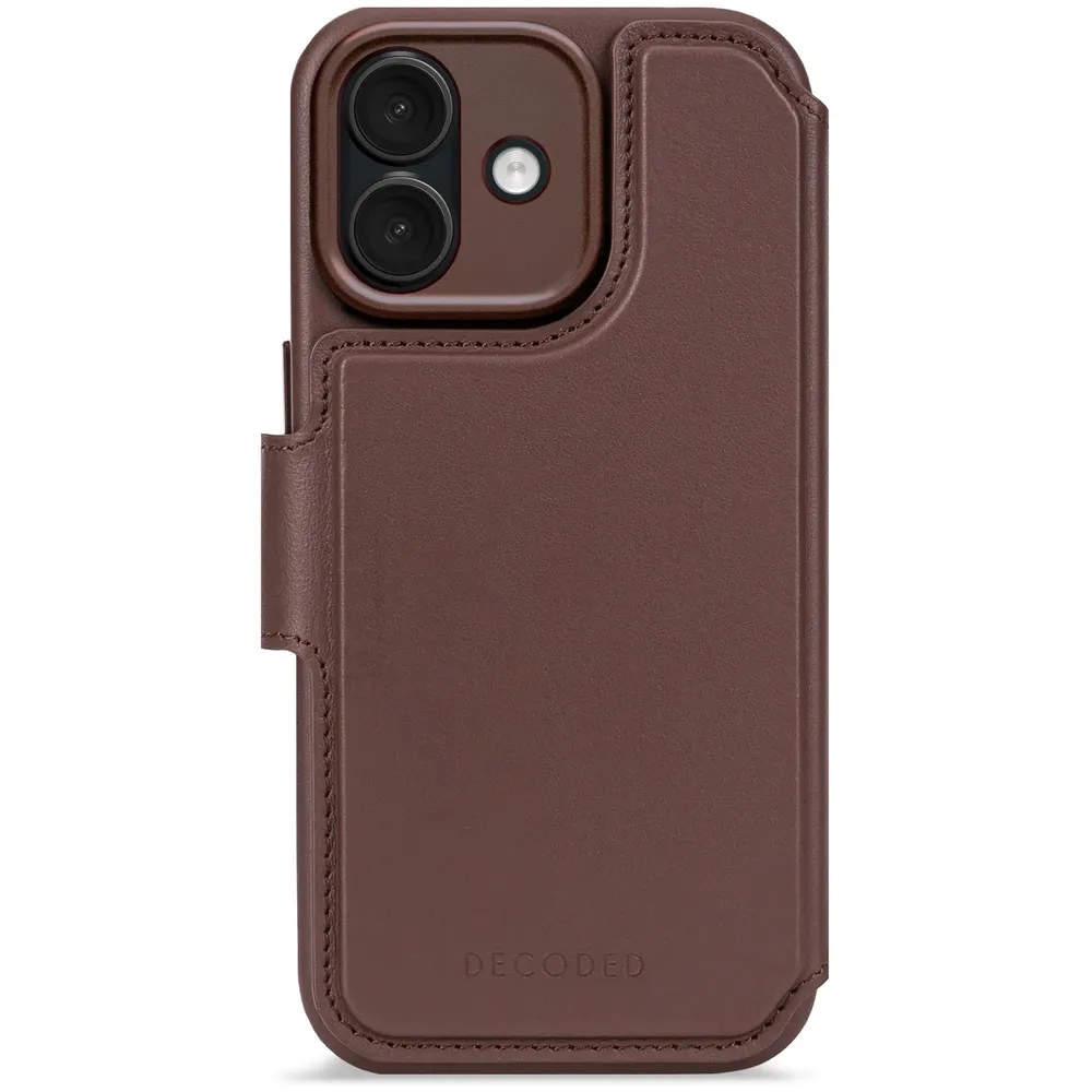 Decoded Detachable Wallet mit MagSafe für iPhone 17, Braun, Leder