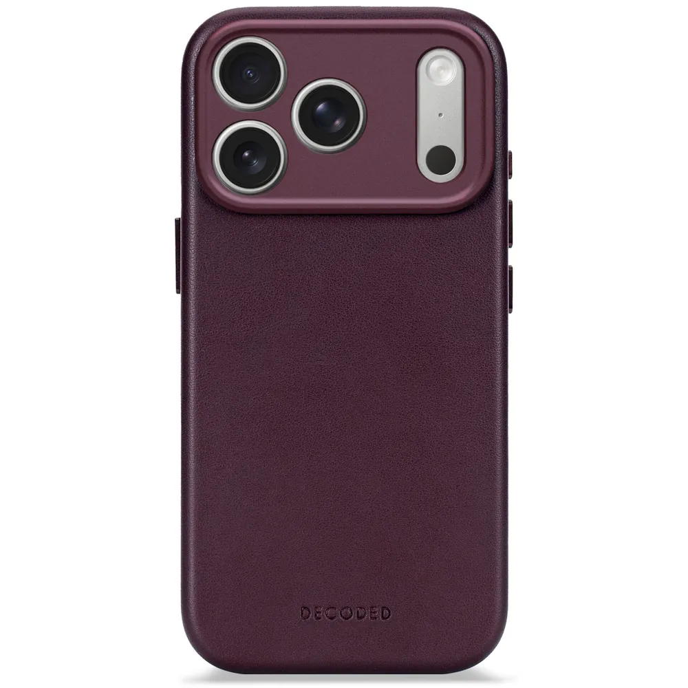 Decoded Leder Case für iPhone 17 Pro mit MagSafe, Weinrot