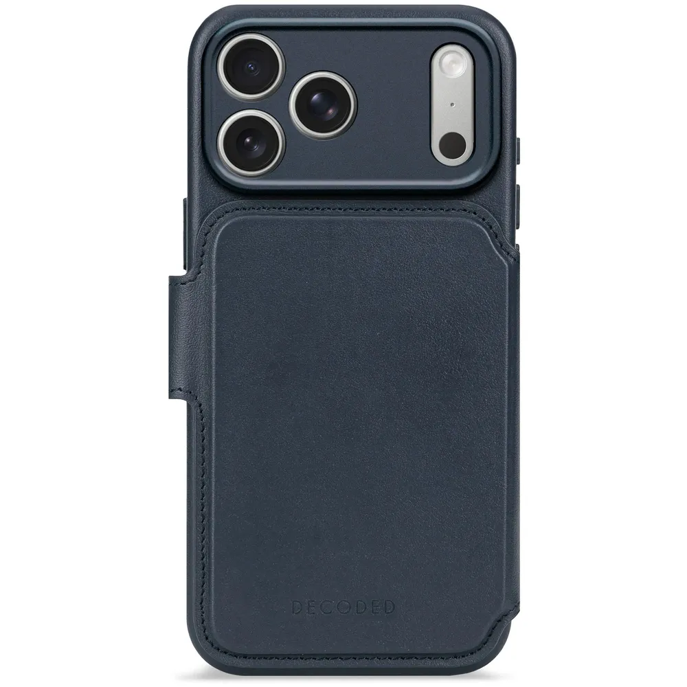 Decoded Detachable Wallet mit MagSafe für iPhone 17 Pro, Navy, Leder