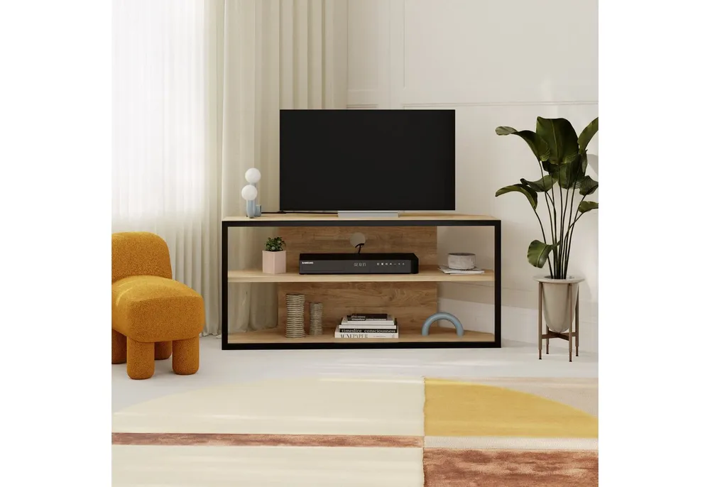 Decortie TV-Ständer ECHO, (bis 40 Zoll, Eck-Fernsehschrank 40 Zoll, 98 x 37 x 45 cm, Metallrahmen)