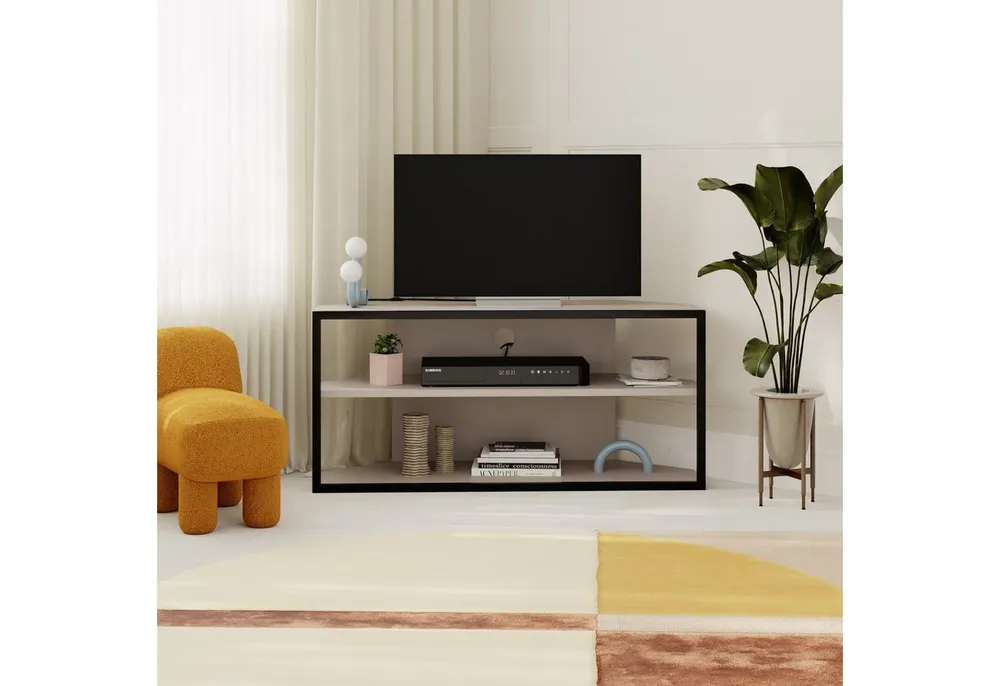 Decortie TV-Ständer ECHO, (bis 40 Zoll, Eck-Fernsehschrank 40 Zoll, 98 x 37 x 45 cm, Metallrahmen)