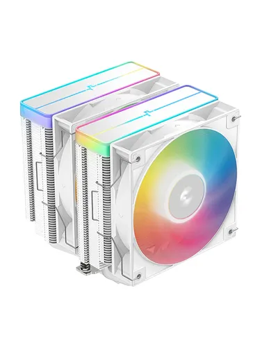 Rechnerkühler DeepCool AG620 WH ARGB V2 12 cm Weiß Dual Lüfter