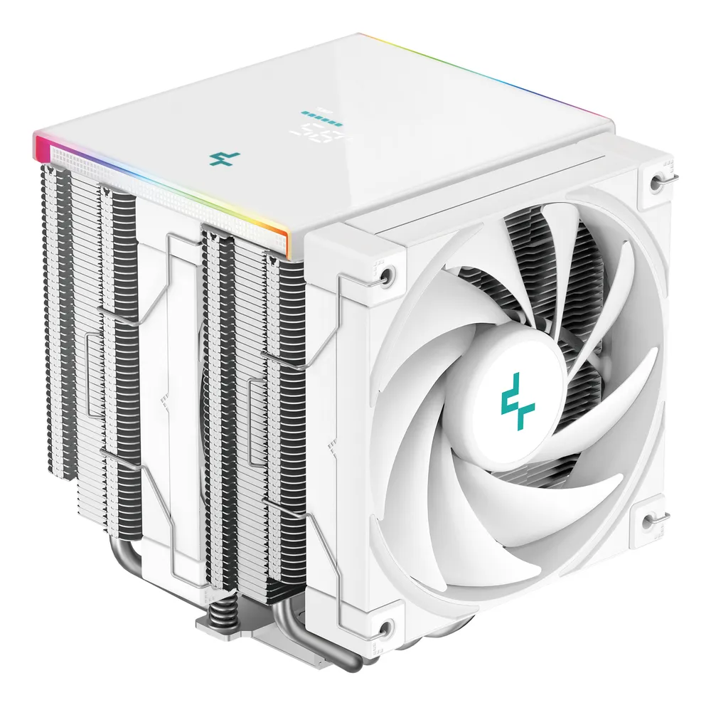 Refrigerierung Luft DeepCool Sockel LGA 1700 AM5 120mm AK620 Digital SE WH LED Display