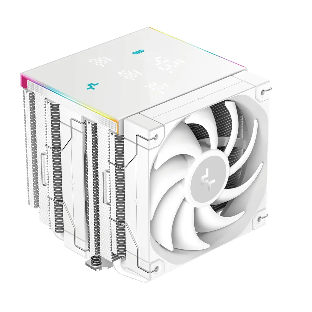 Kühllösung Luft DeepCool Sockel LGA1700/AM4/AM5 120mm AK620 Digital PRO WH Dual Lüfter Multi-LED