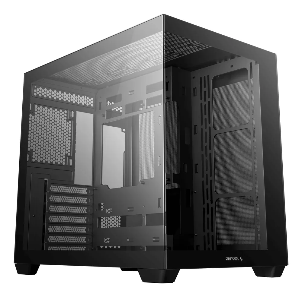 PC-Gehäuse DeepCool CG530 Midi Tower Schwarz ATX Gehärtetes Glas Gaming