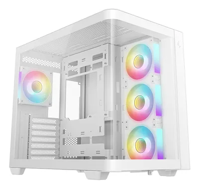 PC-Gehäuse DeepCool CG530U 4F Weiß Curved Glass 4x ARGB PWM USB-C