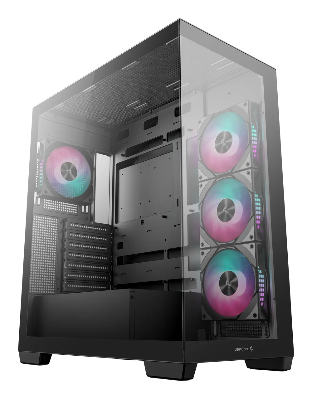 DeepCool CG580 4F Schwarzes ATX-Gehäuse, gehärtetes Glas, 4 RGB-Lüfter