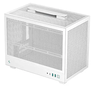 DeepCool CH160 MESH WH Mini-ITX Gehaeuse Weiss mit Mesh-Panel