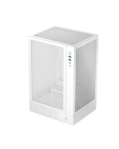 DeepCool CH510 PC-Gehäuse Weiß Mini-ATX LED-Display USB Typ C ABS/SPCC