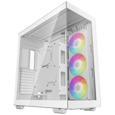DeepCool CH780 ARGB Mid-Tower ATX gehärtetes Glas USB-C weiß