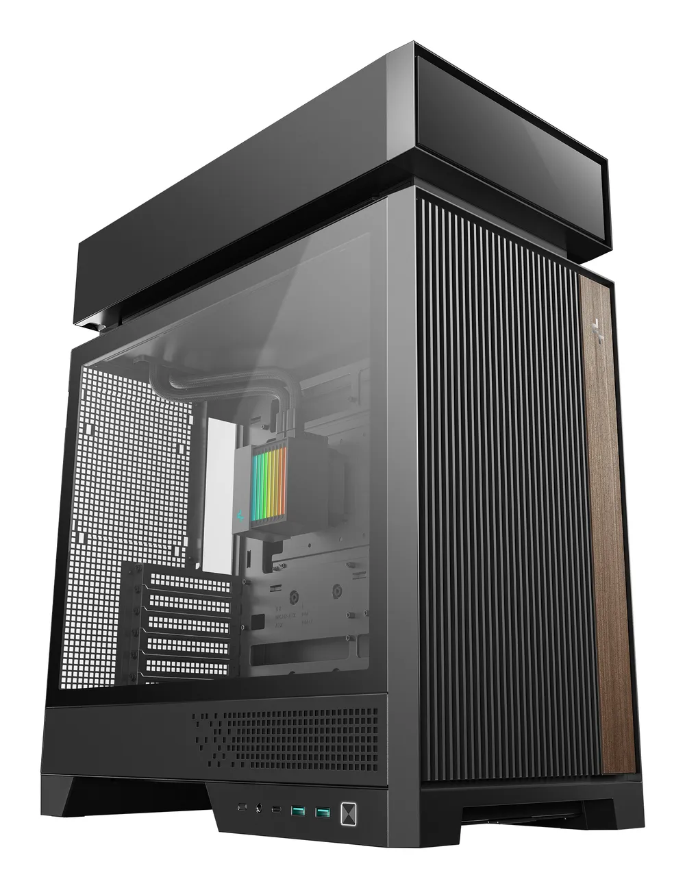 PC-Gehäuse DeepCool CL6600 Hypersplit ATX 360AIO ARGB Type C Schwarz