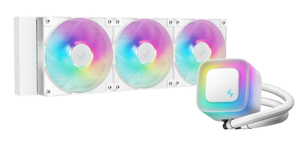 Flüssigkeitskühlung DeepCool LE360 WH V2 360mm 3 Lüfter PWM RGB Weiß