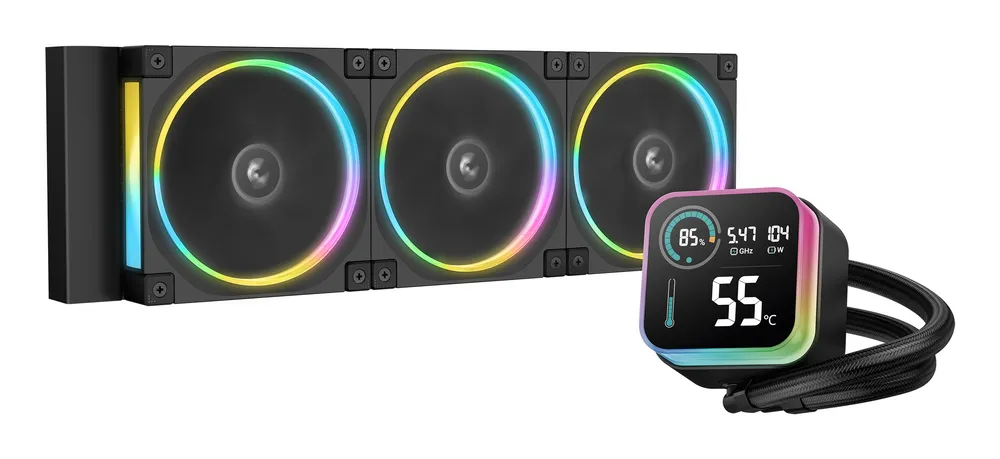 Refrigeración Líquida DeepCool LQ360 ULTRA ARGB 360mm 3 Lüfter LCD-Display