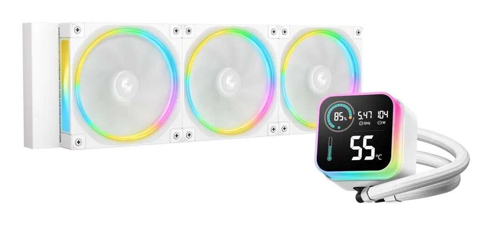 Flüssigkeitskühlung DeepCool LQ360 ULTRA WH 360mm 3 Lüfter LCD ARGB