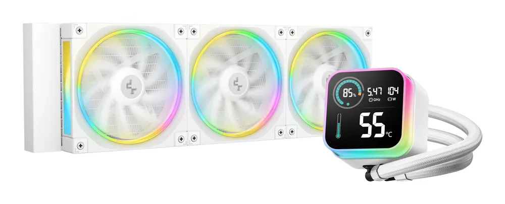 Refrigeración Líquida DeepCool LQ360 WH 360mm 3 Lüfter RGB Multicolor