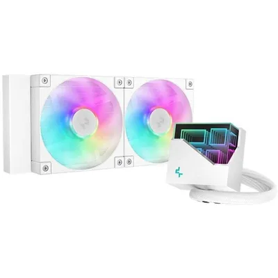 Flüssigkeitskühlung Deepcool LT240 White ARGB 240mm 2 Lüfter