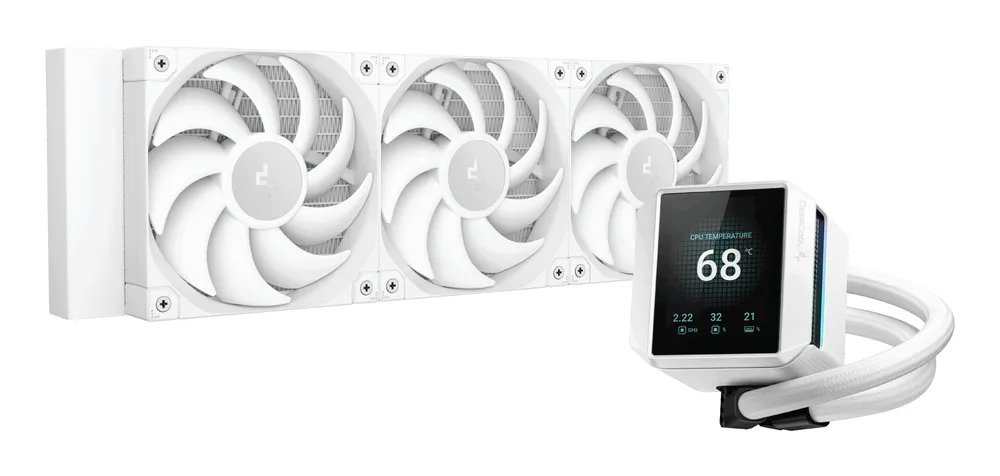 Refrigeración Líquida DeepCool Mystique 360 WH 360mm 3 Lüfter LCD Weiß