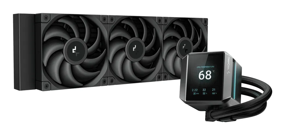 Flüssigkeitskühlung DeepCool Mystique 360 360mm 3 Lüfter LCD Schwarz