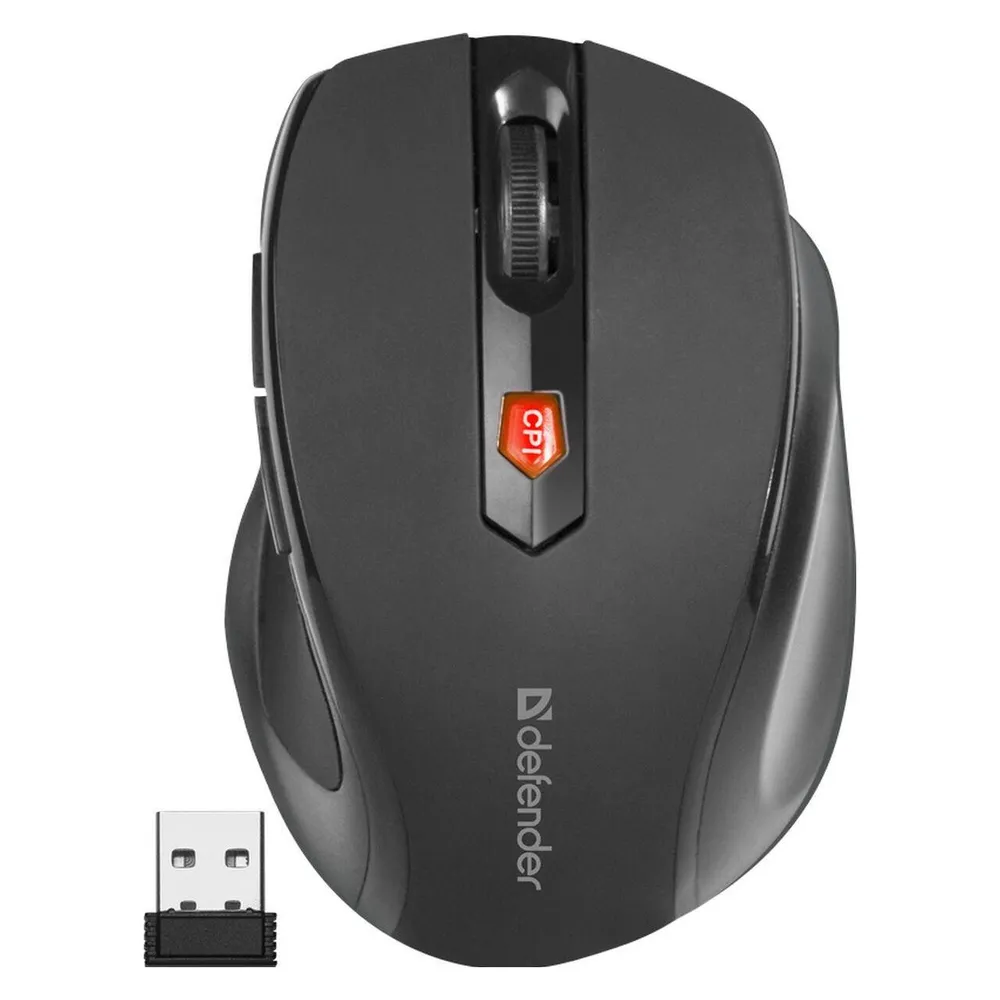 Maus Defender ULTRA MM-315 Wireless 1600DPI Schwarz 6 Tasten Ergonomisch
