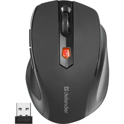 Maus Defender ULTRA MM-315 Wireless 1600DPI Schwarz 6 Tasten Ergonomisch