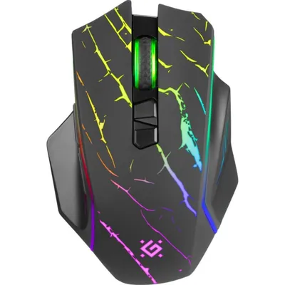 Maus Defender URAN GM-503 RF Wireless 3200 DPI Schwarz RGB 8 Tasten