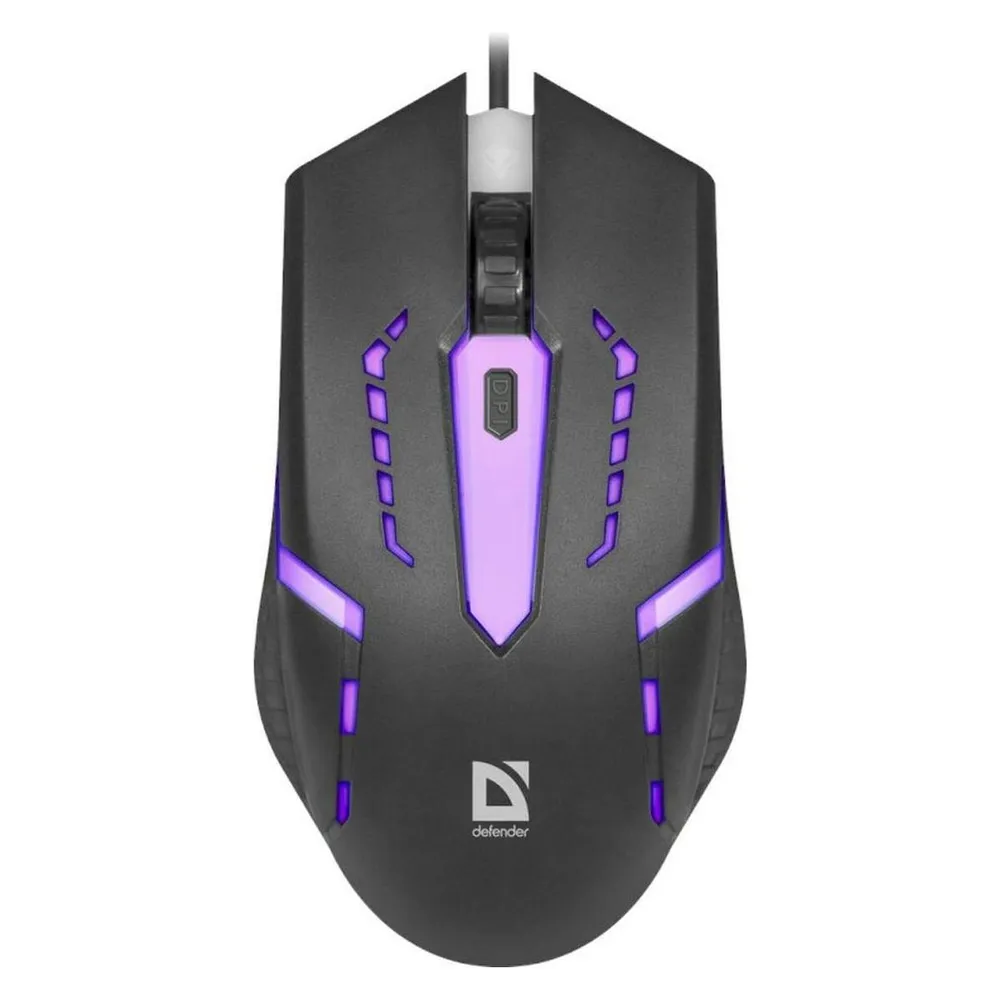 Maus Defender FLASH MB-600L USB kabelgebunden 1200DPI Schwarz RGB Ambidextrous