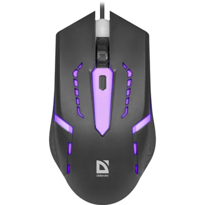 Maus Defender FLASH MB-600L USB kabelgebunden 1200DPI Schwarz RGB Ambidextrous