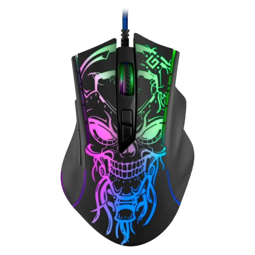 Maus Defender BULLETSTORM GM-928 USB 7200 DPI Schwarz RGB 7 Tasten